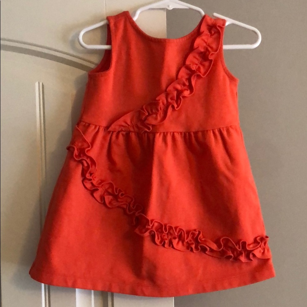 Coral/Orange Janie and Jack Dress with bloomer